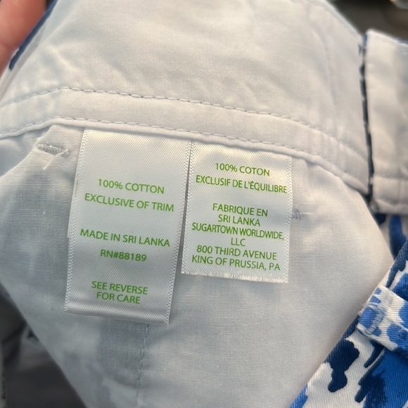 Lilly Pulitzer Callahan Short Blue Flamingo SZ 00 - Picture 8 of 8